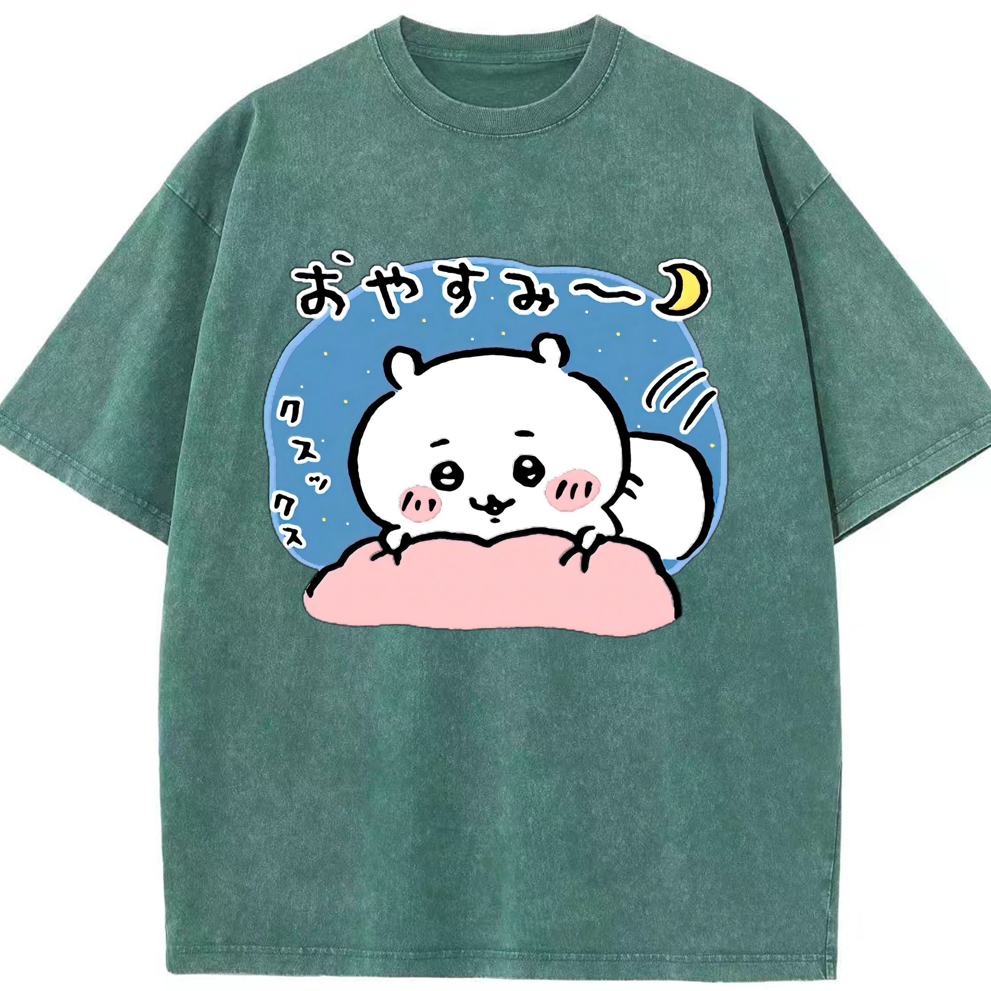 （画像用） ちいかわ ちいかわ Chii-kawa chiikawa 綿100% ヴィンテージ風 半袖Tシャツ（フロントプリント）